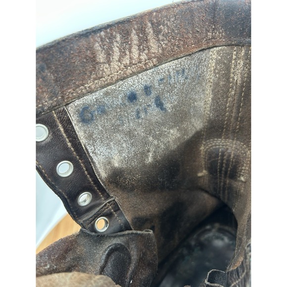 Vintage Endicott Johnson‎ Cap Toe Jumper Boots Black Size 8 With photo Of Marine - Picture 14 of 16